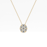 0.54 TCW Round Lab Grown Diamond Multi Stone Oval Pendant Necklace