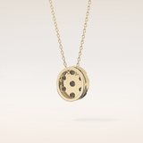0.54 TCW Round Cut Moissanite Multi Stone Oval Pendant Necklace