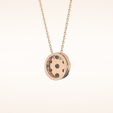 0.54 TCW Round Cut Moissanite Multi Stone Oval Pendant Necklace