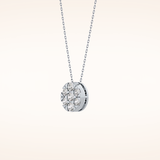 0.54 TCW Round Cut Moissanite Multi Stone Oval Pendant Necklace