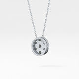 0.54 TCW Round Lab Grown Diamond Multi Stone Oval Pendant Necklace