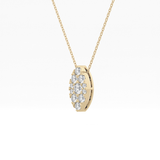 0.7 TCW Round Lab Grown Diamond Multi Stone Marquise Pendant Necklace
