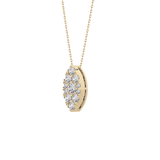 0.7 TCW Round Lab Grown Diamond Multi Stone Marquise Pendant Necklace