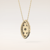 0.7 TCW Round Cut Moissanite Multi Stone Marquise Pendant Necklace