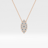 0.7 TCW Round Lab Grown Diamond Multi Stone Marquise Pendant Necklace