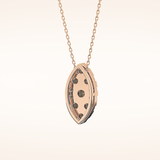 0.7 TCW Round Cut Moissanite Multi Stone Marquise Pendant Necklace