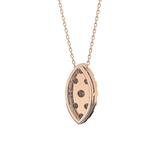 0.7 TCW Round Lab Grown Diamond Multi Stone Marquise Pendant Necklace