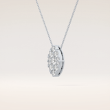 0.7 TCW Round Cut Moissanite Multi Stone Marquise Pendant Necklace
