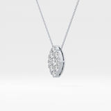 0.7 TCW Round Lab Grown Diamond Multi Stone Marquise Pendant Necklace