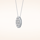 0.7 TCW Round Cut Moissanite Multi Stone Marquise Pendant Necklace
