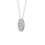 0.7 TCW Round Lab Grown Diamond Multi Stone Marquise Pendant Necklace