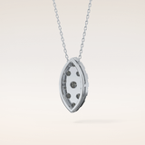 0.7 TCW Round Cut Moissanite Multi Stone Marquise Pendant Necklace