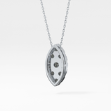 0.7 TCW Round Lab Grown Diamond Multi Stone Marquise Pendant Necklace