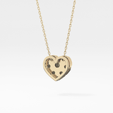 0.475 TCW Round Lab Grown Diamond Multi Stone Heart Pendant Necklace