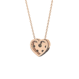 0.475 TCW Round Lab Grown Diamond Multi Stone Heart Pendant Necklace