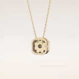 1.16 TCW Round Cut Moissanite Multi Stone Cushion Pendant Necklace