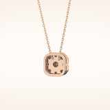 1.16 TCW Round Cut Moissanite Multi Stone Cushion Pendant Necklace