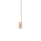1.16 TCW Round Lab Grown Diamond Multi Stone Cushion Pendant Necklace