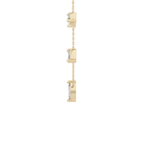 0.88 TCW Marquise Lab Grown Diamond Five Stone Pendant Necklace