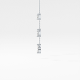 0.88 TCW Marquise Lab Grown Diamond Five Stone Pendant Necklace
