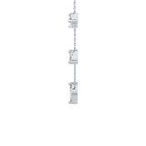 0.88 TCW Marquise Lab Grown Diamond Five Stone Pendant Necklace