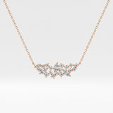 0.248 TCW Round & Marquise Lab Grown Diamond Multi Stone Pendant Necklace