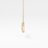 1.5 TCW Emerald Lab Grown Diamond Bezel Necklace