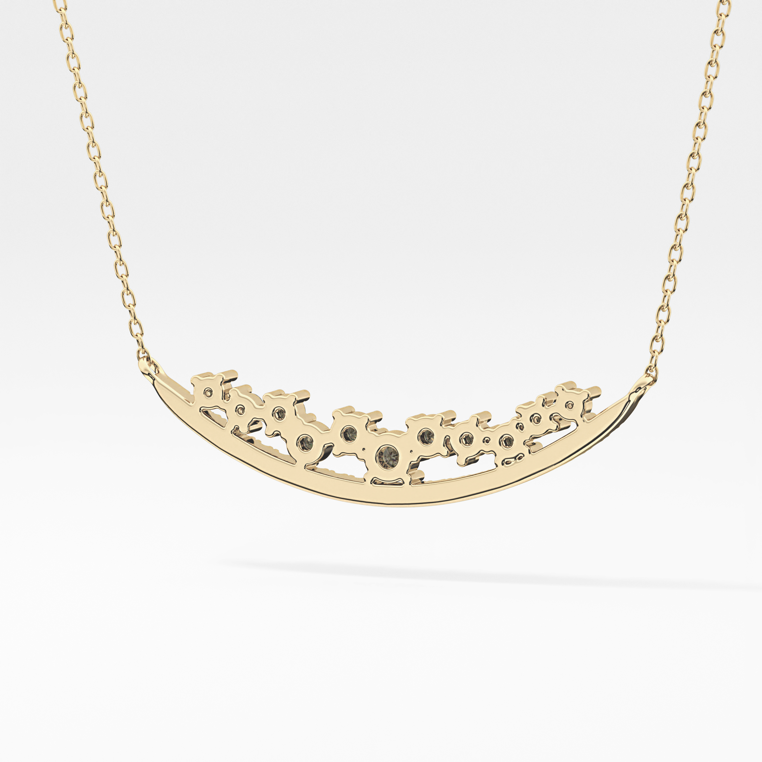 1.5 TCW Emerald Lab Grown Diamond Bezel Necklace