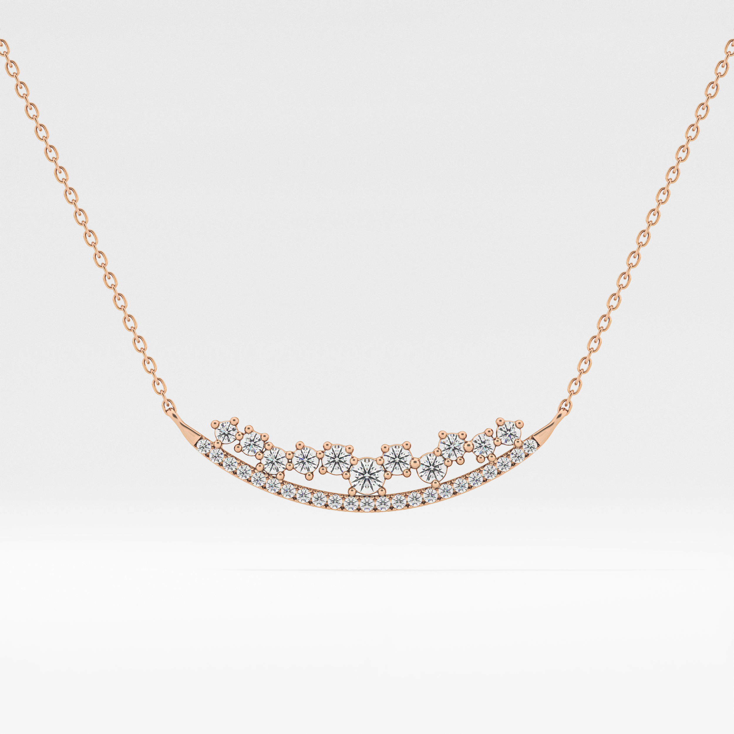 1.5 TCW Emerald Lab Grown Diamond Bezel Necklace