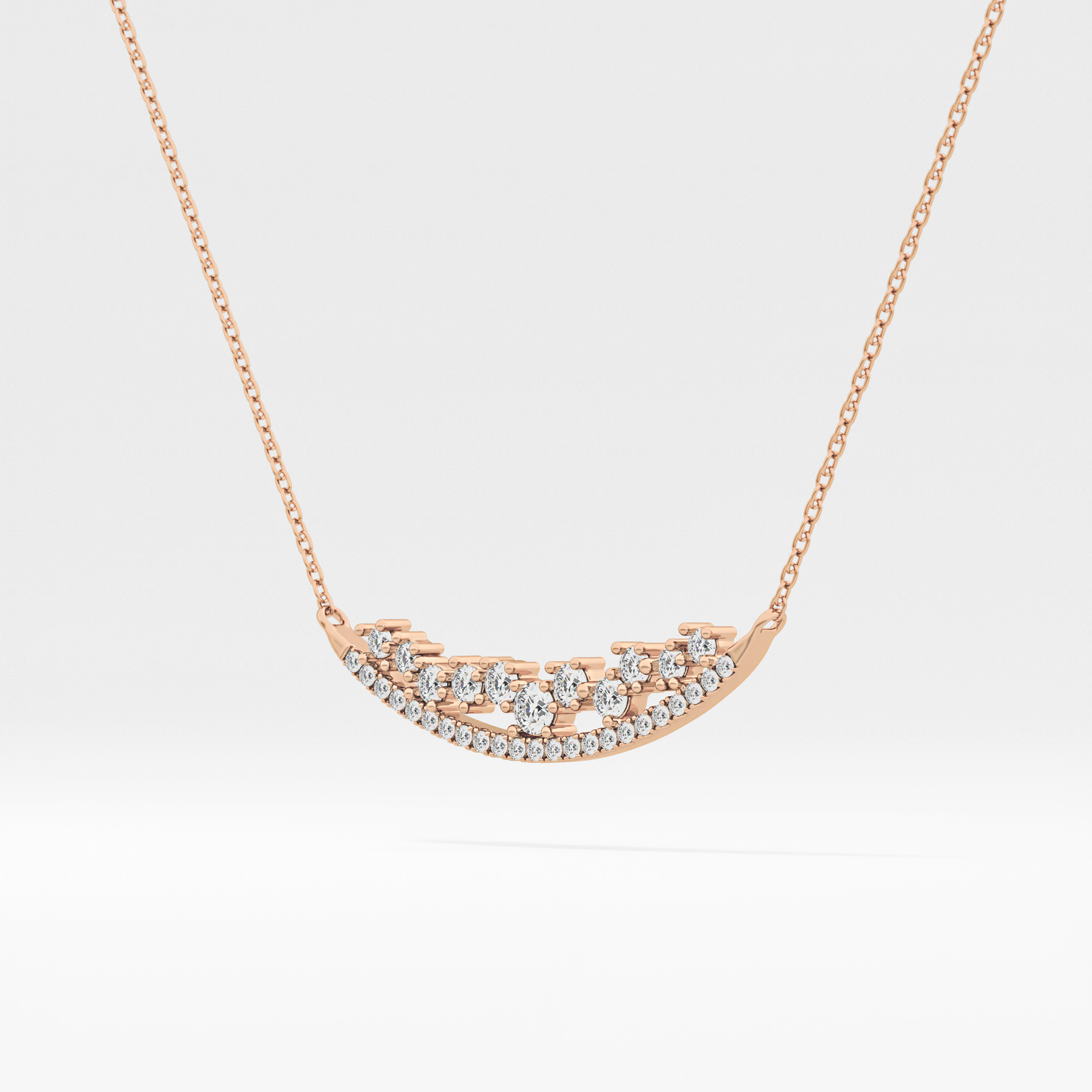 1.5 TCW Emerald Lab Grown Diamond Bezel Necklace
