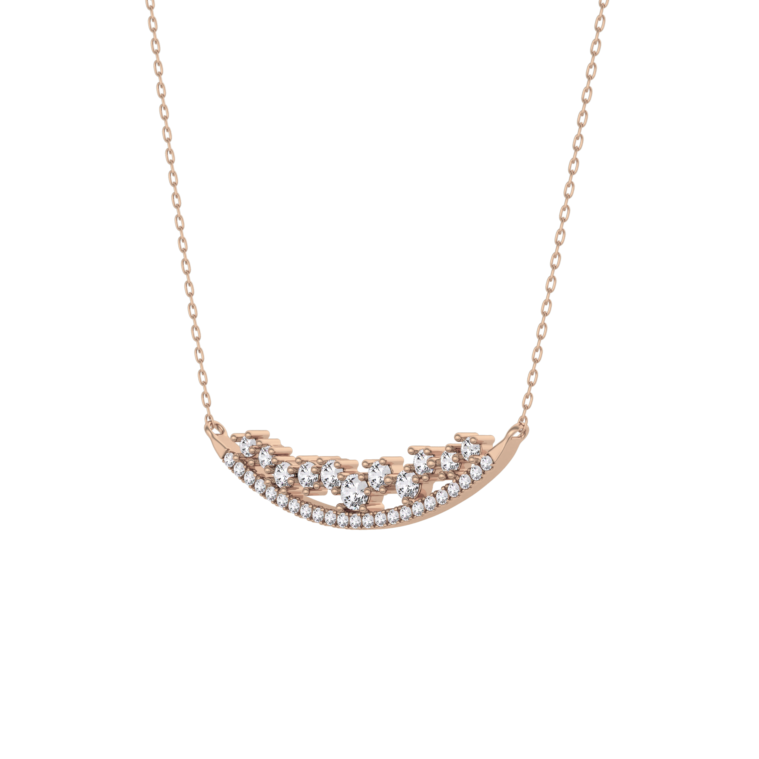 1.5 TCW Emerald Lab Grown Diamond Bezel Necklace