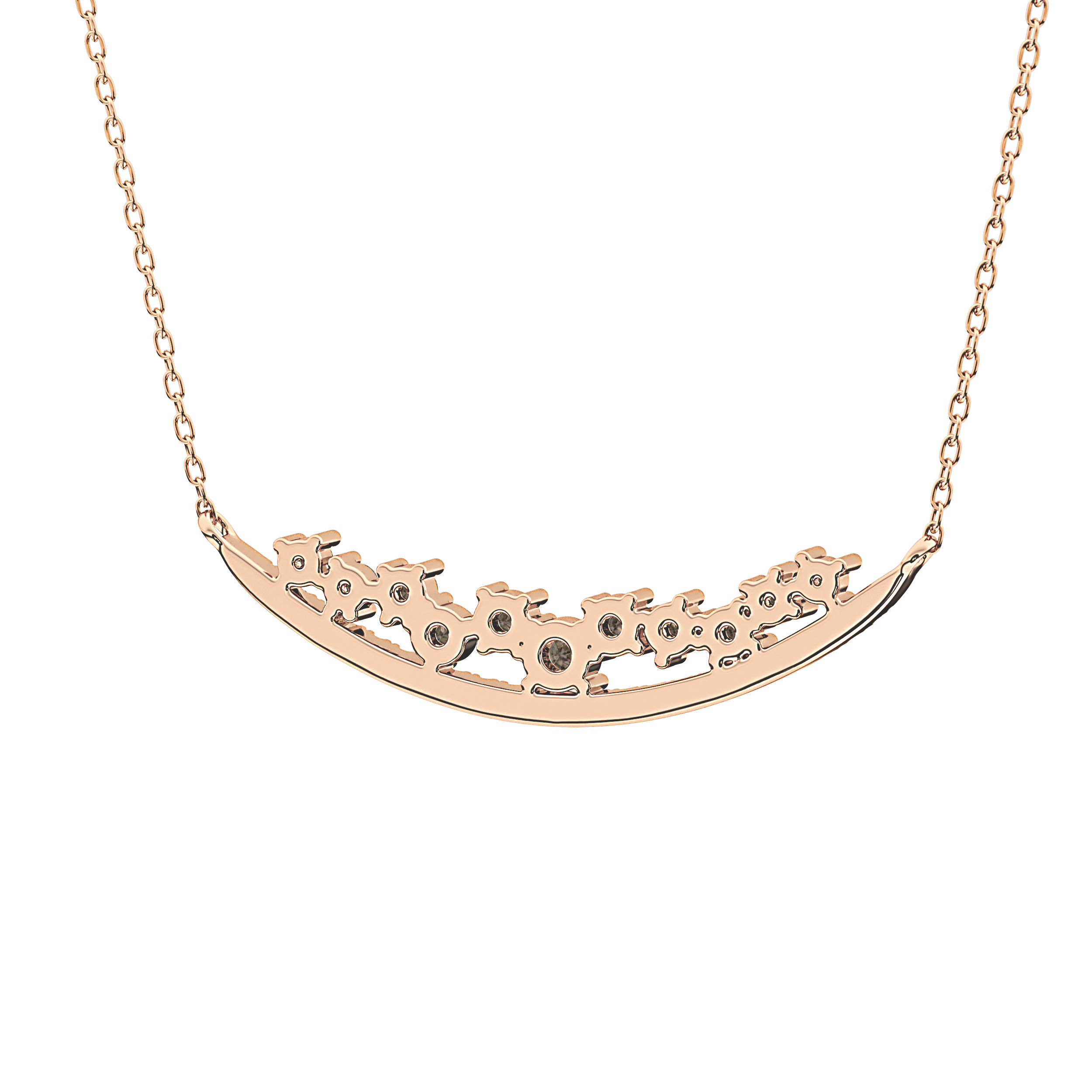1.5 TCW Emerald Lab Grown Diamond Bezel Necklace