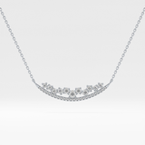 1.5 TCW Emerald Lab Grown Diamond Bezel Necklace