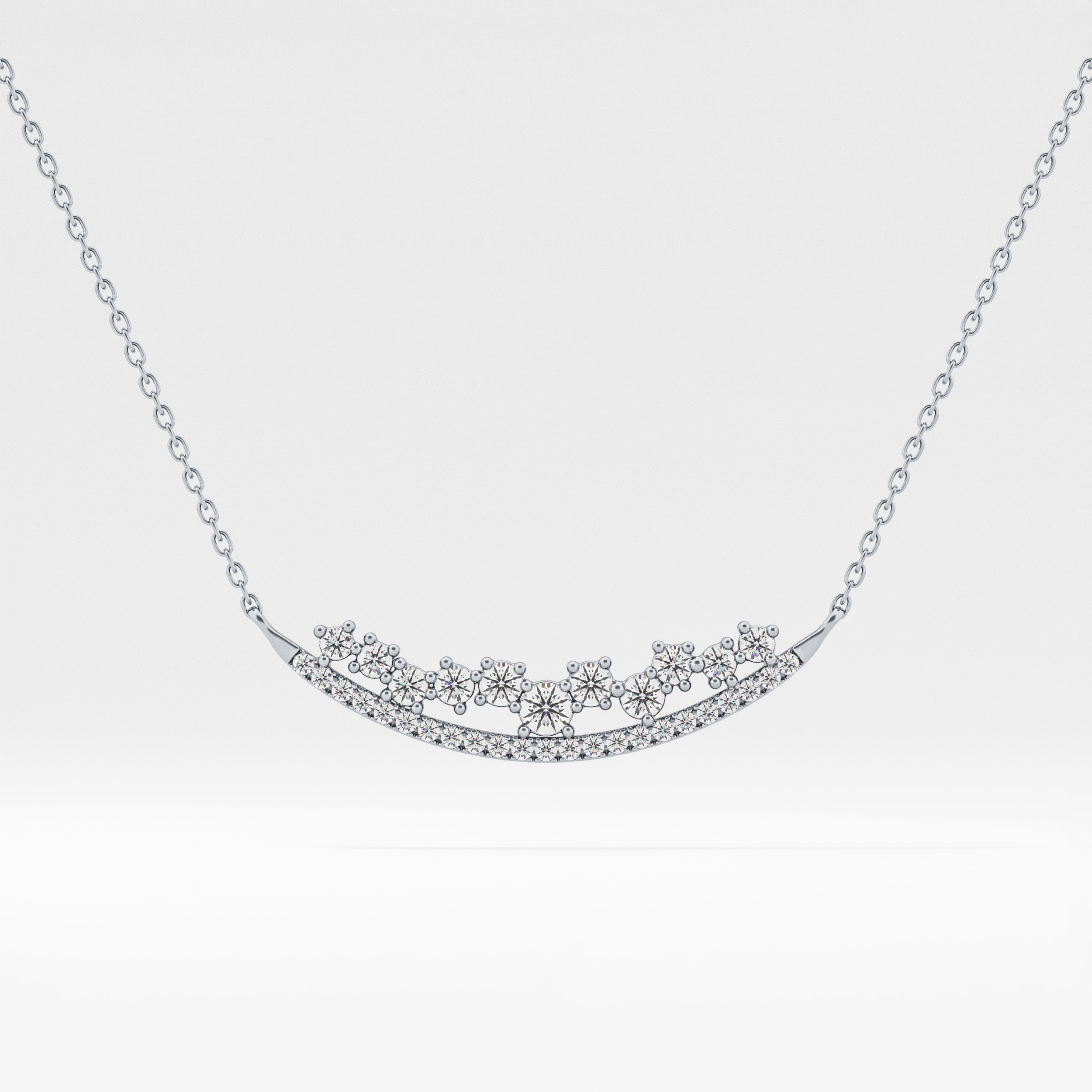 1.5 TCW Emerald Lab Grown Diamond Bezel Necklace