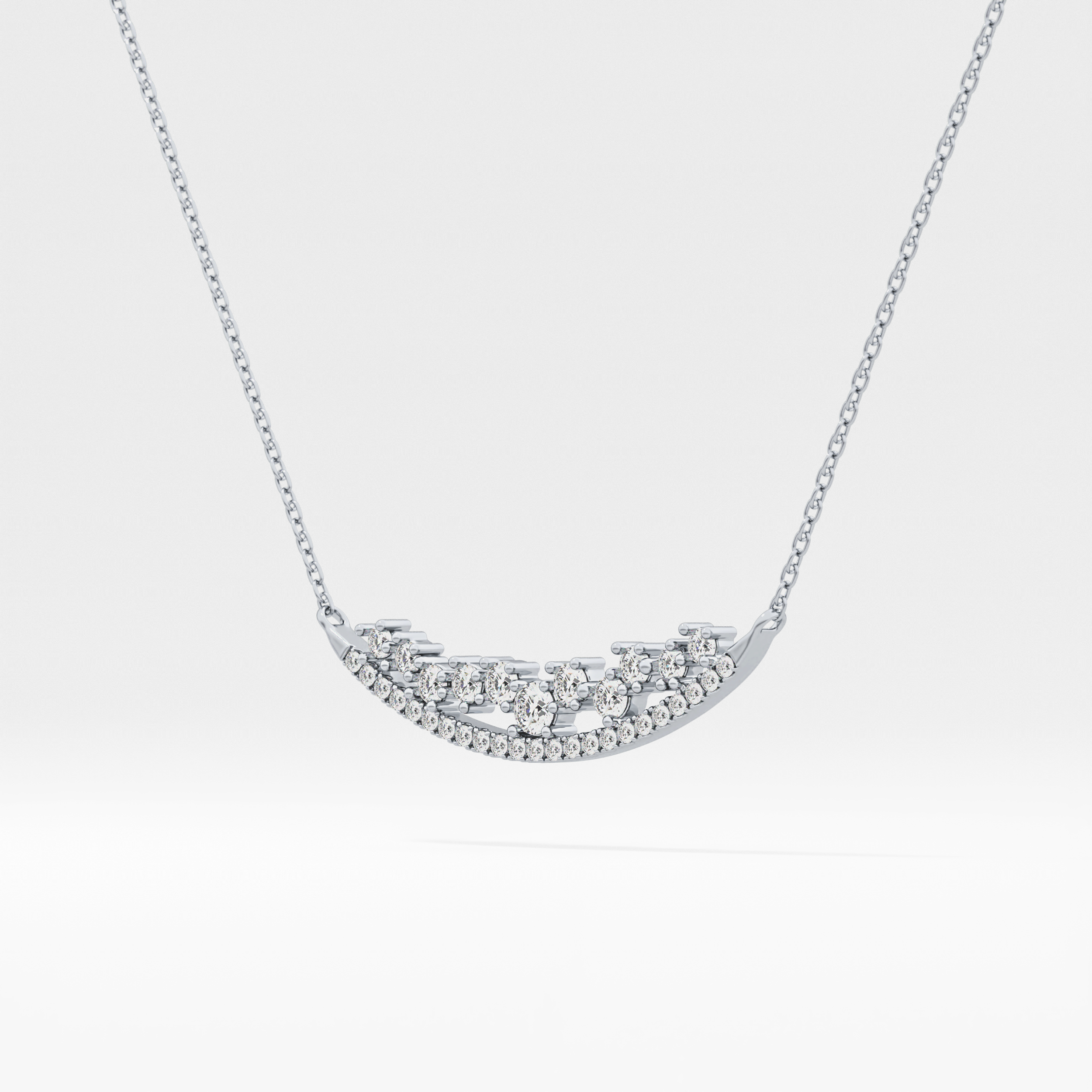 1.5 TCW Emerald Lab Grown Diamond Bezel Necklace