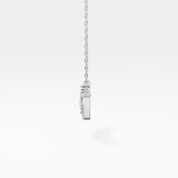 1.5 TCW Emerald Lab Grown Diamond Bezel Necklace