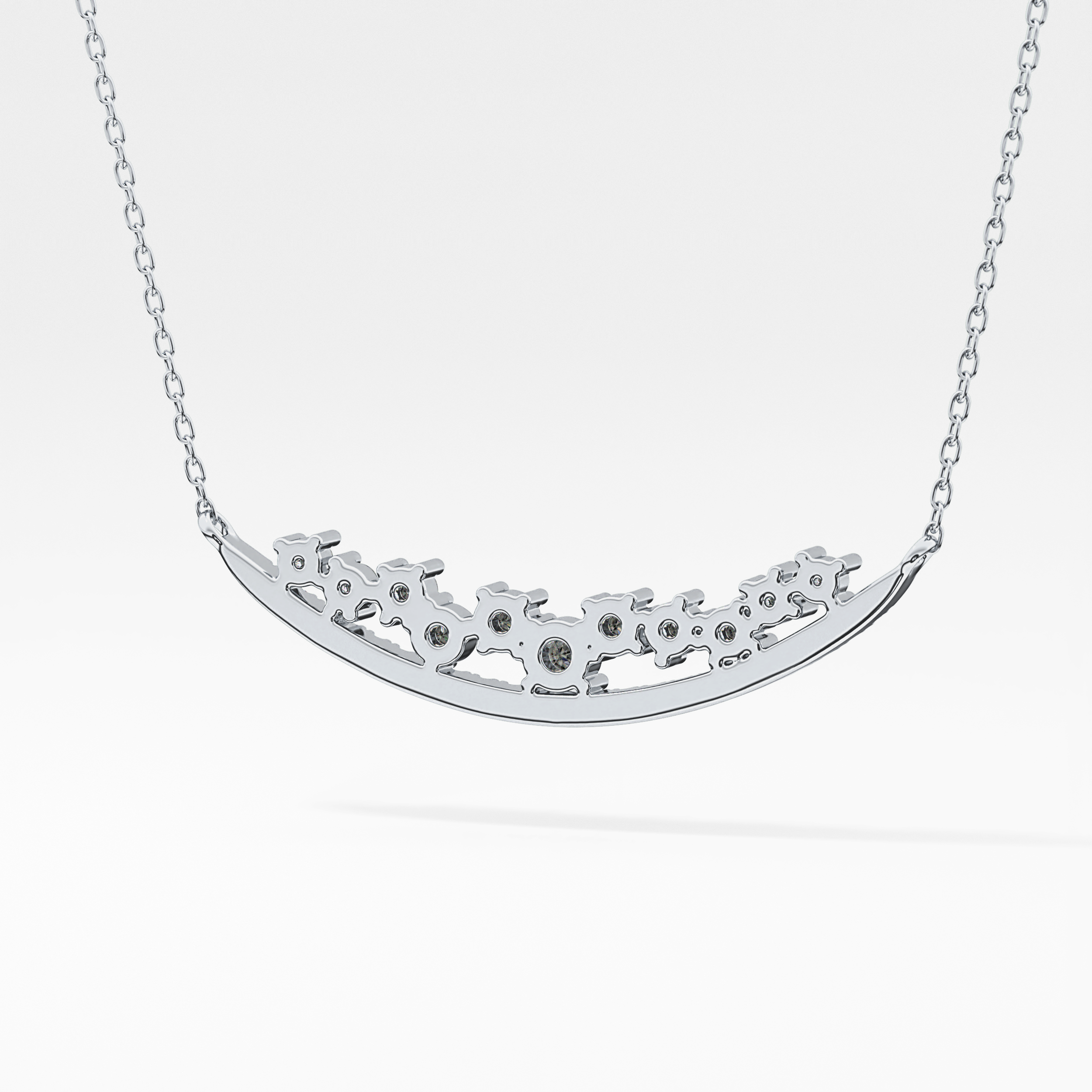 1.5 TCW Emerald Lab Grown Diamond Bezel Necklace