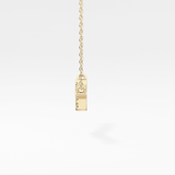1.5 TCW Emerald Lab Grown Diamond Bezel Necklace