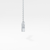 1.5 TCW Emerald Lab Grown Diamond Bezel Necklace