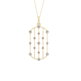 1.5 TCW Emerald Lab Grown Diamond Bezel Necklace