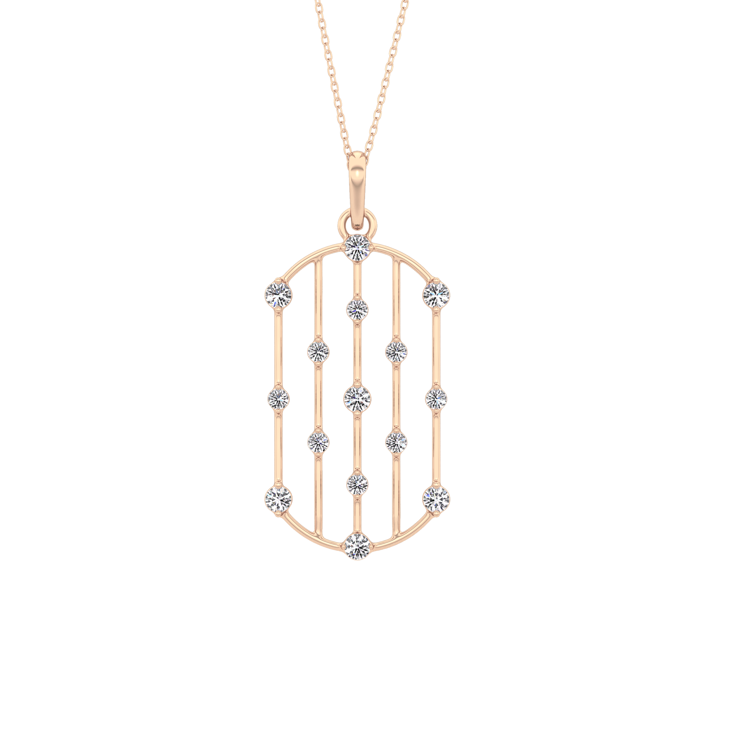 1.5 TCW Emerald Lab Grown Diamond Bezel Necklace