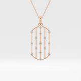 1.5 TCW Emerald Lab Grown Diamond Bezel Necklace