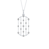 1.5 TCW Emerald Lab Grown Diamond Bezel Necklace