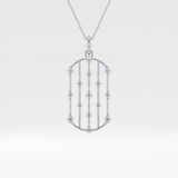 1.5 TCW Emerald Lab Grown Diamond Bezel Necklace