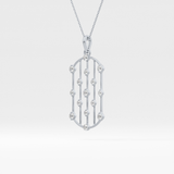 1.5 TCW Emerald Lab Grown Diamond Bezel Necklace