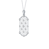 1.5 TCW Emerald Lab Grown Diamond Bezel Necklace