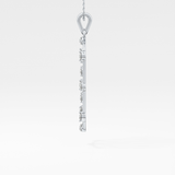 1.5 TCW Emerald Lab Grown Diamond Bezel Necklace