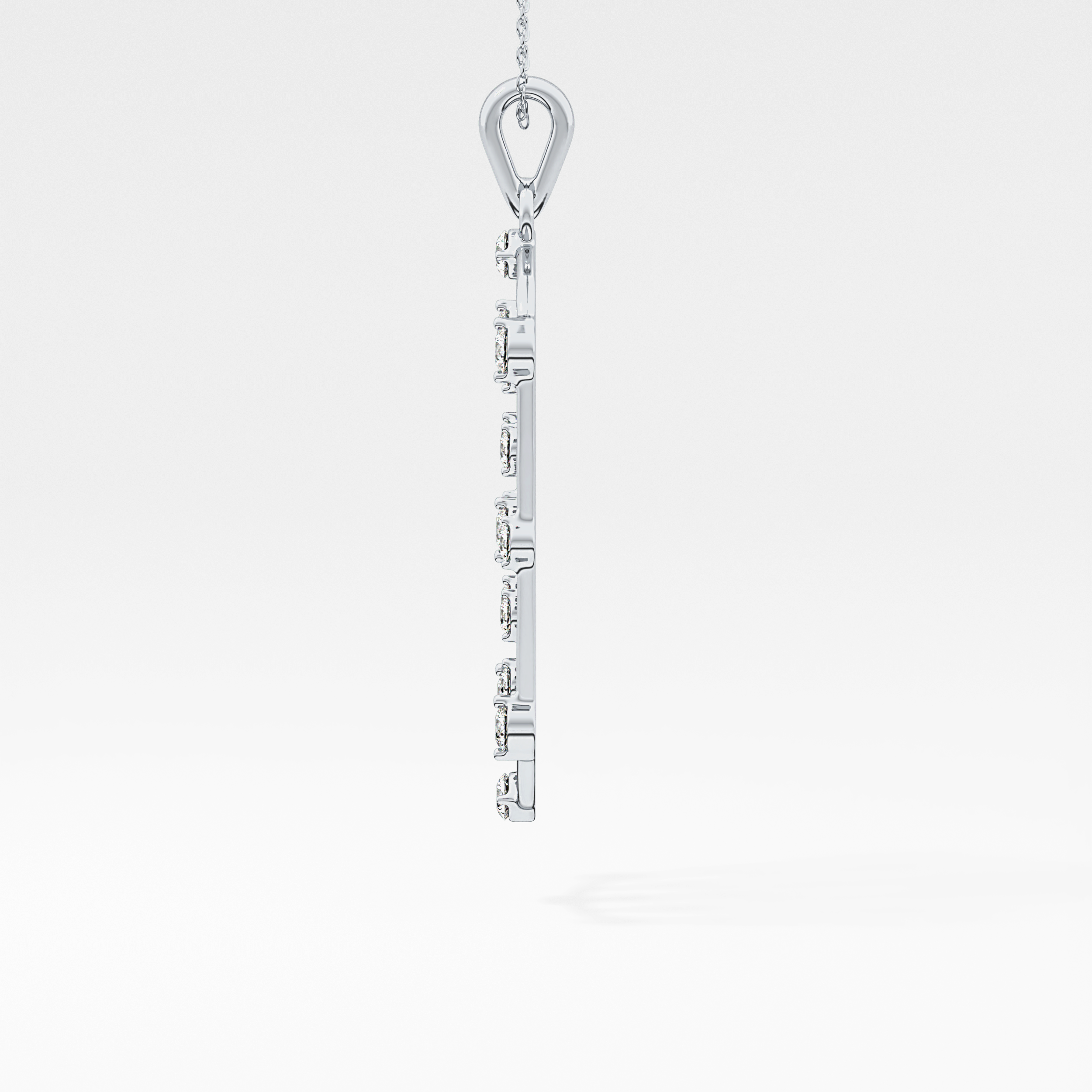 1.5 TCW Emerald Lab Grown Diamond Bezel Necklace
