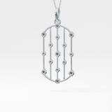 1.5 TCW Emerald Lab Grown Diamond Bezel Necklace