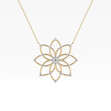 1.5 TCW Emerald Lab Grown Diamond Bezel Necklace